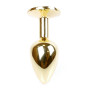 Анальная пробка Boss Series - Jewellery Gold PLUG Clear S, BS6400021