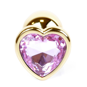 Анальная пробка Boss Series - Jewellery Gold Heart PLUG Rose S, BS6400036