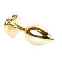 Анальная пробка Boss Series - Jewellery Gold Heart PLUG Clear S, BS6400039