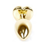 Анальний затор Boss Series - Jewellery Gold Heart PLUG Light Blue S, BS6400040