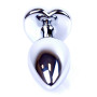 Анальная пробка Boss Series - Jewellery Silver Heart PLUG Pink S, BS6400044