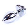 Анальная пробка Boss Series - Jewellery Silver Heart PLUG Clear S, BS6400048