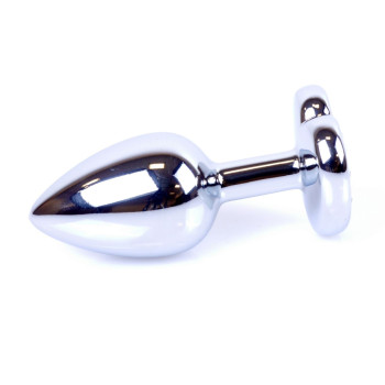 Анальная пробка Boss Series - Jewellery Silver Heart PLUG Clear S, BS6400048