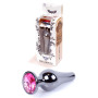Анальная пробка Boss Series - Jewellery Dark Silver BUTT PLUG Pink, BS6400053