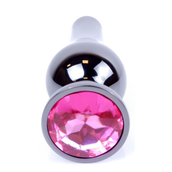Анальная пробка Boss Series - Jewellery Dark Silver BUTT PLUG Pink, BS6400053
