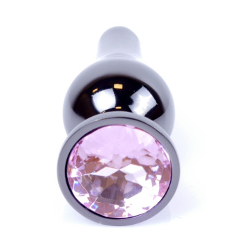 Анальная пробка Boss Series - Jewellery Dark Silver BUTT PLUG Rose, BS6400054