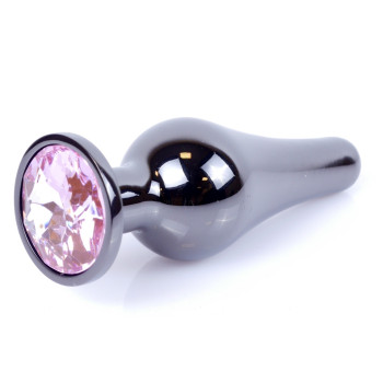 Анальная пробка Boss Series - Jewellery Dark Silver BUTT PLUG Rose, BS6400054