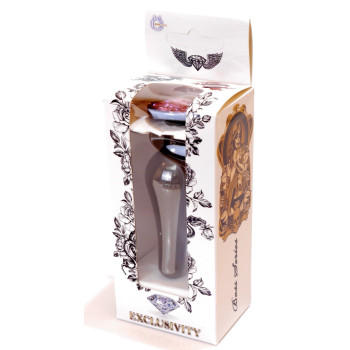 Анальная пробка Boss Series - Jewellery Dark Silver BUTT PLUG Rose, BS6400054