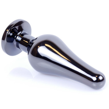 Анальний затор Boss Series - Jewellery Dark Silver BUTT PLUG Red, BS6400055