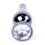 Анальная пробка Boss Series - Jewellery Dark Silver BUTT PLUG Clear, BS6400057