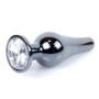 Анальная пробка Boss Series - Jewellery Dark Silver BUTT PLUG Clear, BS6400057