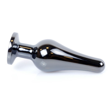 Анальная пробка Boss Series - Jewellery Dark Silver BUTT PLUG Clear, BS6400057