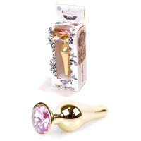 Анальний затор Boss Series - Jewellery Gold BUTT PLUG Rose, BS6400063