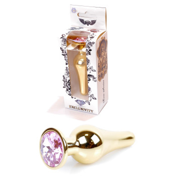 Анальний затор Boss Series - Jewellery Gold BUTT PLUG Rose, BS6400063