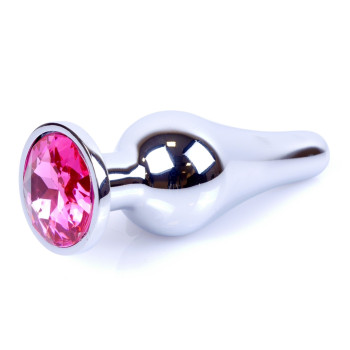Анальная пробка Boss Series - Jewellery Silver BUTT PLUG Pink, BS6400071