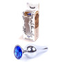 Анальний затор Boss Series - Jewellery Silver BUTT PLUG Dark Blue, BS6400077