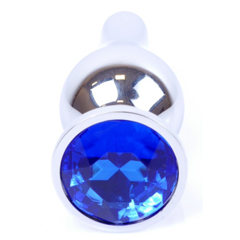 Анальний затор Boss Series - Jewellery Silver BUTT PLUG Dark Blue, BS6400077