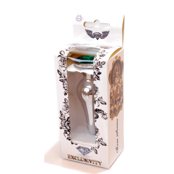 Анальний затор Boss Series - Jewellery Silver BUTT PLUG Green, BS6400078