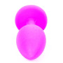 Силиконовая анальная пробка Boss Series - Jewellery Pink Silicon PLUG Medium Light Blue M, BS6400085