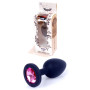 Силіконовий анальний затор Boss Series - Jewellery Black Silicon PLUG Small Pink S, BS6400083