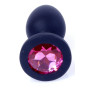 Силіконовий анальний затор Boss Series - Jewellery Black Silicon PLUG Medium Pink M, BS6400087