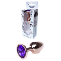 Анальний затор Boss Series - Jewellery Red Gold PLUG Purple S, BS6400110