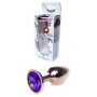 Анальний затор Boss Series - Jewellery Red Gold PLUG Purple S, BS6400110