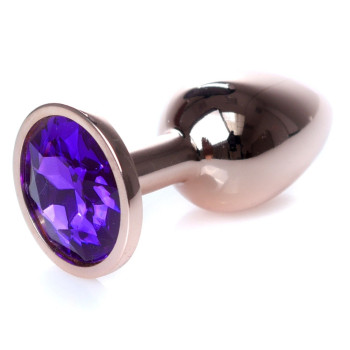 Анальний затор Boss Series - Jewellery Red Gold PLUG Purple S, BS6400110