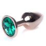 Анальная пробка Boss Series - Jewellery Red Gold PLUG Green S, BS6400115