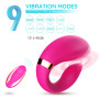 Вібромасажер для пар Boss Series з пультом ДК - Couple Vibrator Pink USB 9 Function, BS5200030
