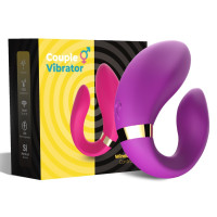 Вібромасажер для пар Boss Series з пультом ДК - Couple Vibrator Purple USB 9 Function, BS5200030-1