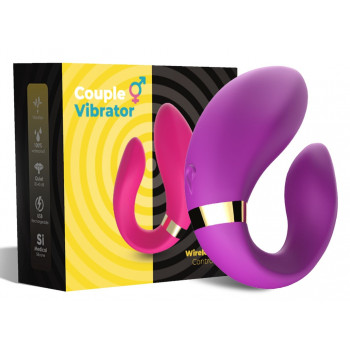 Вібромасажер для пар Boss Series з пультом ДК - Couple Vibrator Purple USB 9 Function, BS5200030-1