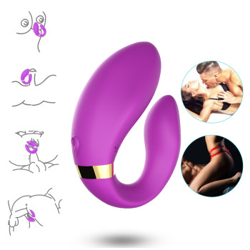Вібромасажер для пар Boss Series з пультом ДК - Couple Vibrator Purple USB 9 Function, BS5200030-1