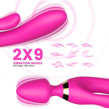 Вибромассажер Boss Series - Magic Wand USB Pink 9 Function, BS5200027