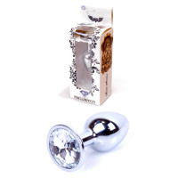 Анальний затор Boss Series - Jewellery Silver PLUG Clear S, BS6400012