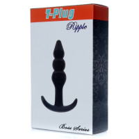 Анальный плаг Boss Series - T Plug Ripple Black, BS6700064