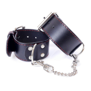 Наручники зі штучної шкіри Fetish Boss Series - Handcuffs with Red Line, BS3300115