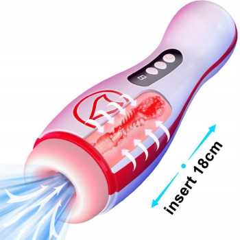 Автоматичний інтерактивний мастурбатор FOX - Vibrating Masturbation Cup , 7 Suction Power, 7 Vibration Setting, BS6300069
