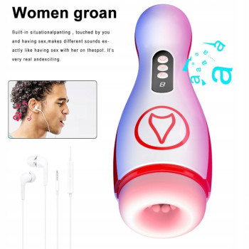 Автоматичний інтерактивний мастурбатор FOX - Vibrating Masturbation Cup , 7 Suction Power, 7 Vibration Setting, BS6300069