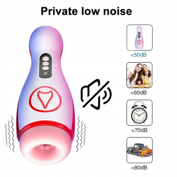 Автоматичний інтерактивний мастурбатор FOX - Vibrating Masturbation Cup , 7 Suction Power, 7 Vibration Setting, BS6300069