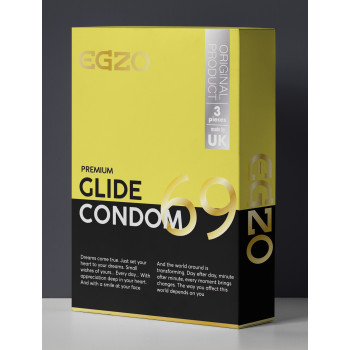 Презервативи в рясній смазці EGZO "Glide" №3