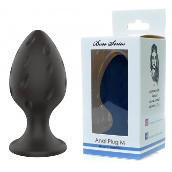Анальний силіконовий плаг Boss Series - Silicone Anal Plug M 3,5 cm, BS7800020