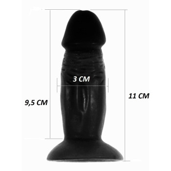 Анальний фалоімітатор на присосці XESE RD-33 BLACK Soft (Довжина 11 см, діаметр 3 см )