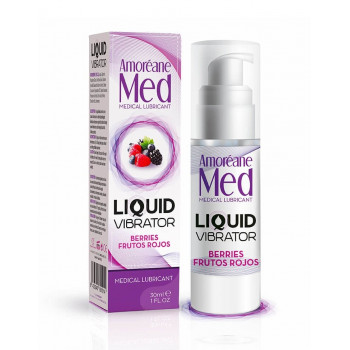 Стимулюючий лубрикант від Amoreane Med: Liquid vibrator-Berries (рідкий вібратор), 30 ml