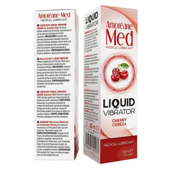 Стимулирующий лубрикант от Amoreane Med: Liquid vibrator - Cherry ( жидкий вибратор ), 30 ml