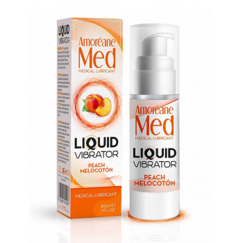 Стимулюючий лубрикант від Amoreane Med: Liquid vibrator-Peach (рідкий вібратор), 30 ml