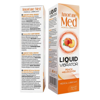 Стимулюючий лубрикант від Amoreane Med: Liquid vibrator-Peach (рідкий вібратор), 30 ml
