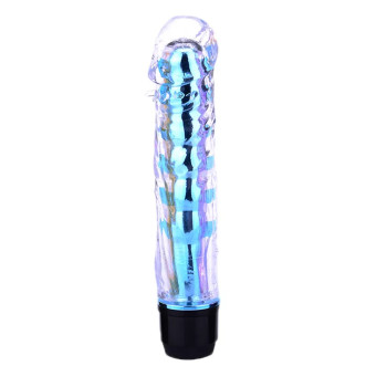 Вагінальний вібратор XESE Cristal Blue (довжина 17,5 см, діаметр 3,5 см), GSV-04 Blue