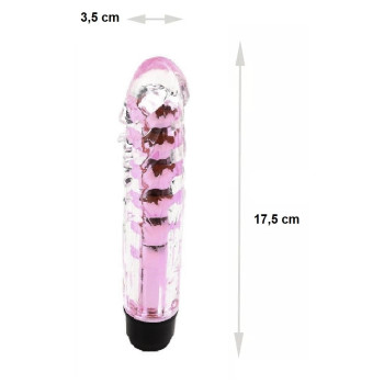 Вагинальный вибратор XESE Cristal Pink ( длина 17,5 см, диаметр 3,5 см ), GSV-04 Pink