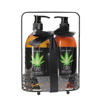 Набір для ванни і душу CBD Luxe Care set-GREEN TEA & HEMP OIL ( 2 предмета )